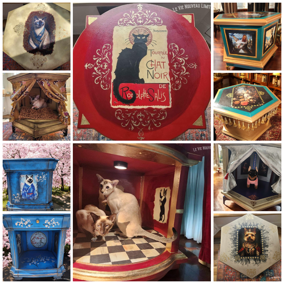 Vintage End Table Pet Houses