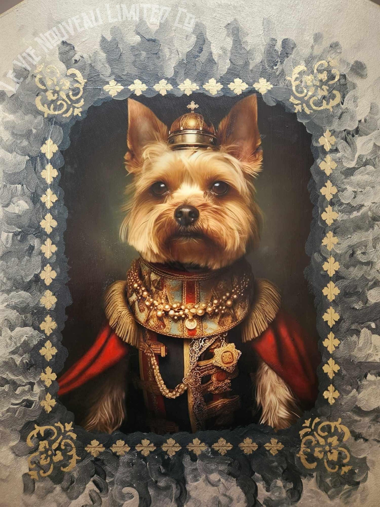 Yorkie Dog Bed Vintage Thomasville 70s Solid Wood Hexagon End Table & Dog Kennel Crate, Dog Lover Gift, Unique small Dog Pet Furniture