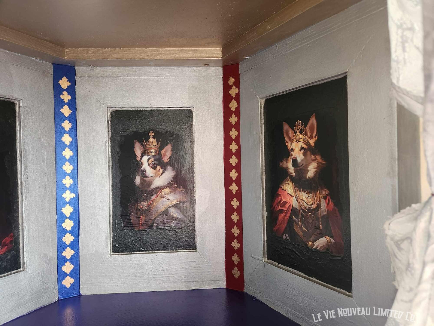 Yorkie Dog Bed Vintage Thomasville 70s Solid Wood Hexagon End Table & Dog Kennel Crate, Dog Lover Gift, Unique small Dog Pet Furniture